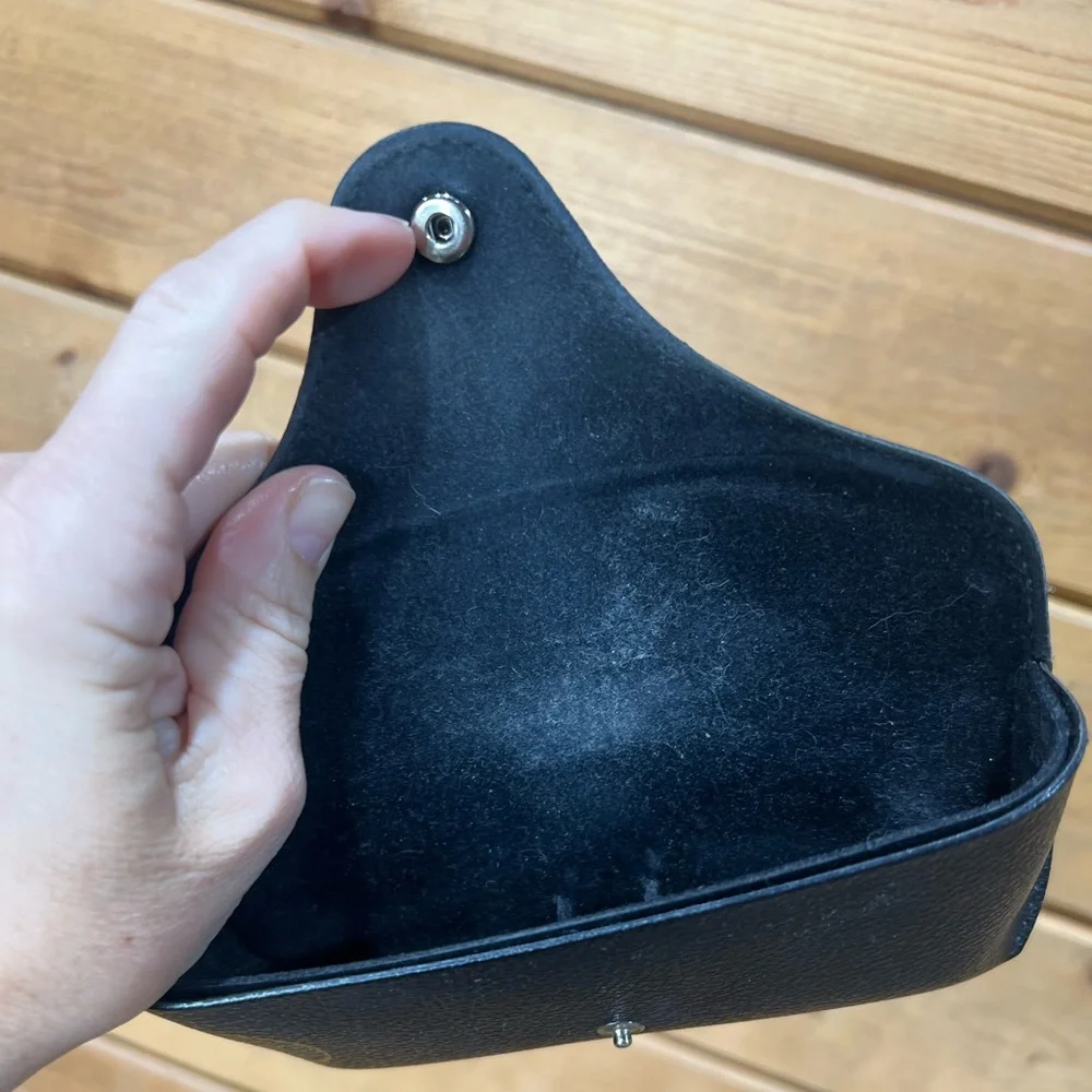 Ray-Ban Black Leather Replacement Sunglass Case – Fits Classic Aviator Styles